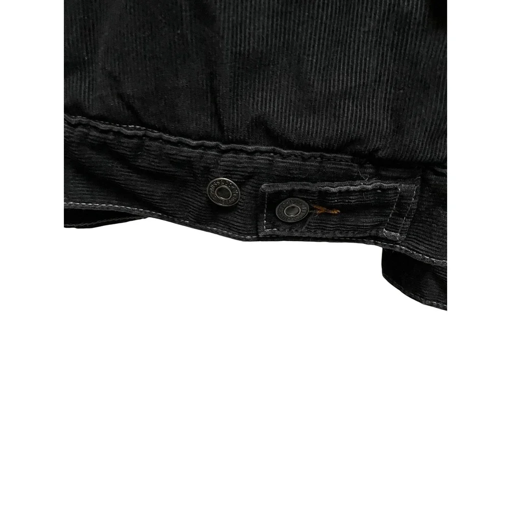Vintage Levis Mens 70520 Sherpa Lined Corduroy Trucker Jacket Blk XL 100% Cotton - Picture 10 of 15
